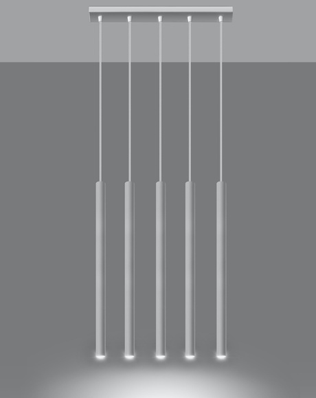 PASTELO 5 lampă suspendată albă + 5x bec LED G9 3000K Warm 4.5W 510lm