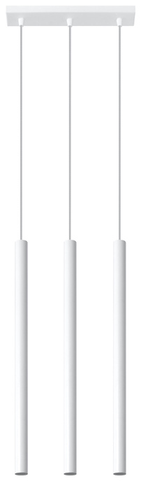 PASTELO 3 lampă suspendată albă + 3x bec LED G9 3000K Warm 4,5W 510lm