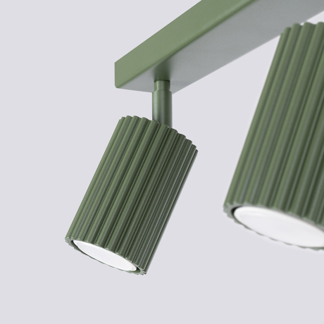 Plafonieră KARBON 3L verde măsliniu