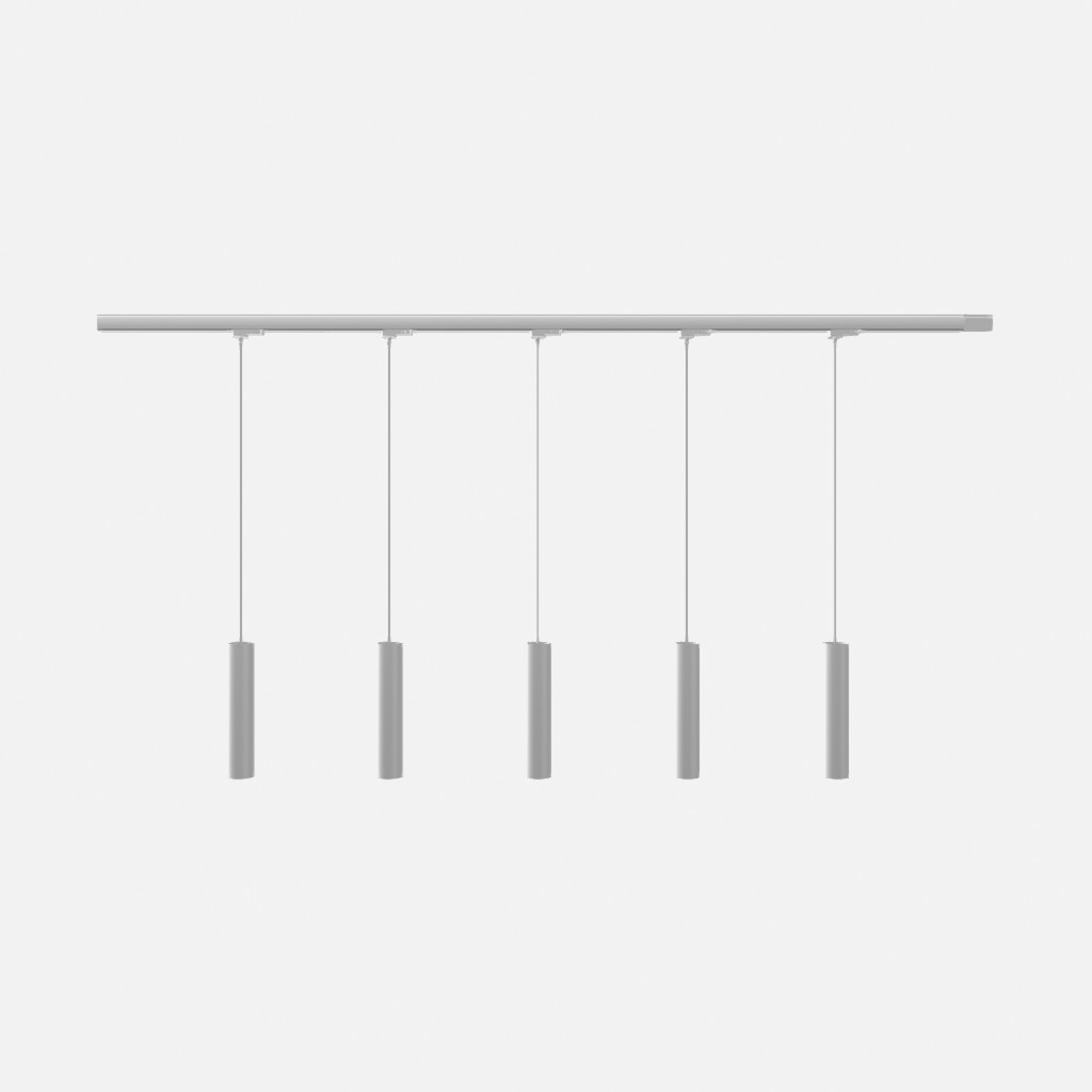 Lampă suspendată, sistem de șine în 5 puncte, 3 faze, LAGOS