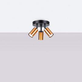 Plafonieră WINX 3P negru/cooper