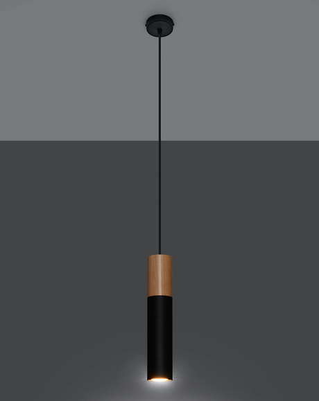 PABLO 1 lampă suspendată neagră + 1x bec LED GU-10 4000K Cold 7W 630lm