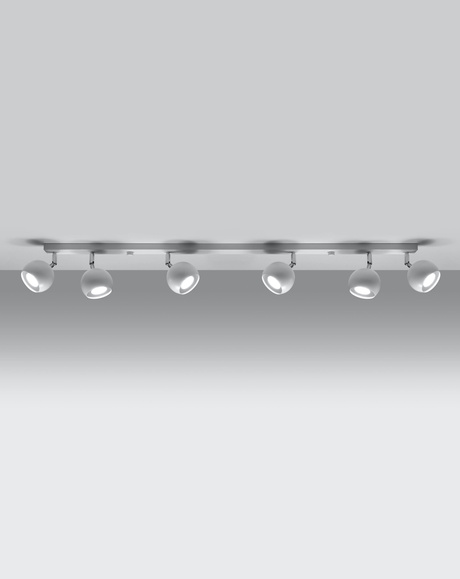Plafonieră OCULARE 6L alb +6x bec LED GU-10 4000K rece 7W 630lm