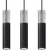 Lampă suspendată BORGIO 3 negru + 3x bec LED GU-10 3000K Warm 7W 620lm