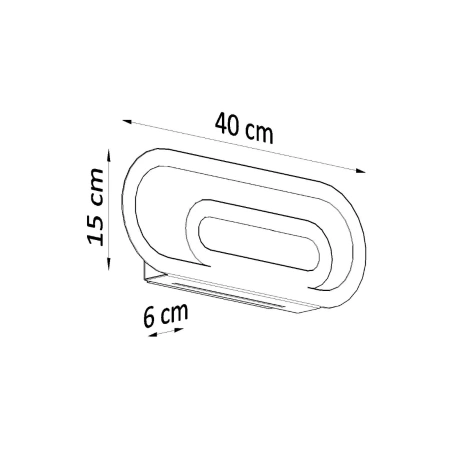 Lampă de perete SACCON alb