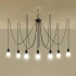 Candelabru EDISON 7 negru