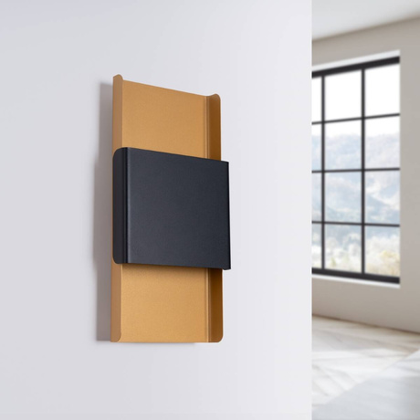 Lampă de perete DURLIN auriu/negru + 2x bec LED G9 4000K Cold 4.5W 460lm