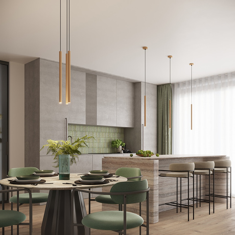 ARCHE 1 lampă suspendată aurie + 1x bec LED G9 3000K cald 4.5W 450lm