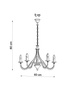 Candelabru MINERWA 5 negru + 5x bec LED E14 3000K cald 7.5W 620lm