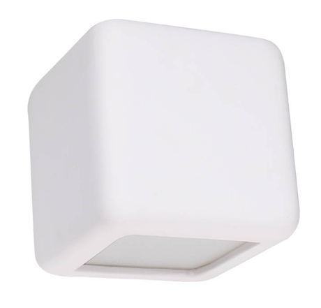 NESTA lampă de perete ceramică albă + 1x bec LED E27 4000K rece 7,5W 650lm