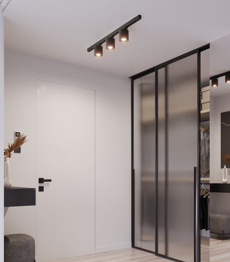 Plafonieră, 3 spoturi, sistem de șine trifazat, ORBIS