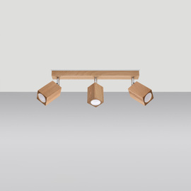 Plafonieră KEKE 3 stejar