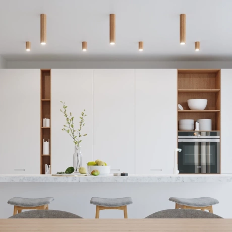 Plafonieră ZEKE 4 stejar