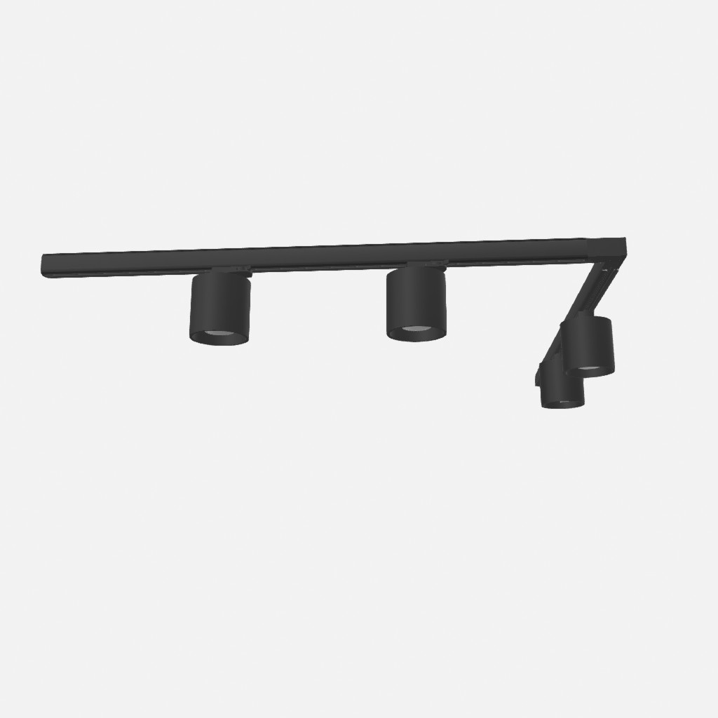 Plafonieră, 4 spoturi, sistem de șine trifazat, ORBIS