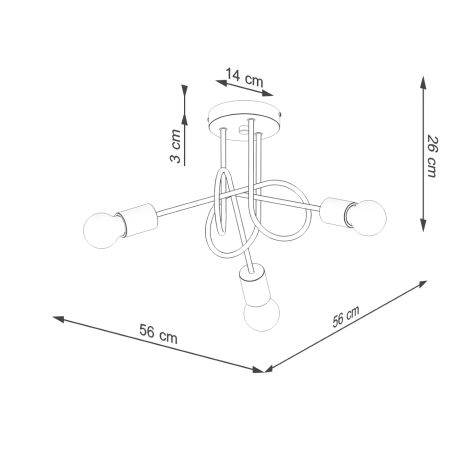 Candelabru EMBER 3 alb