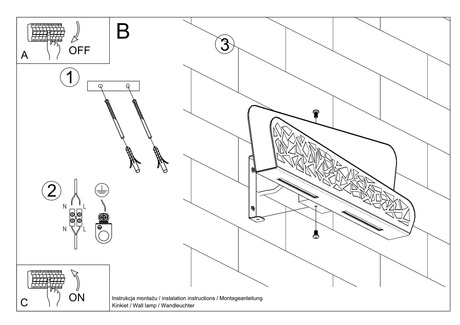 ALIZA lampă de perete alb + bec LED G9 4000K rece 4,5W 530lm