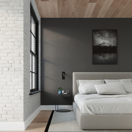 ENIF lampă de perete negru + 1x bec LED G9 4000K rece 4,5W 530lm