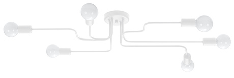 Candelabru HECTOR 6 alb + 6x bec LED E27 4000K rece 7.5W 650lm