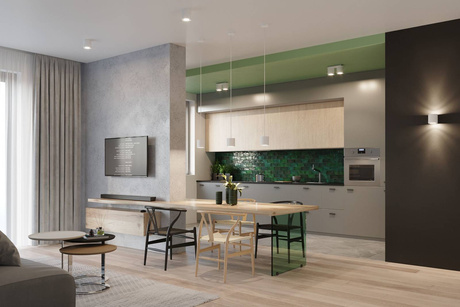 Plafonieră ORBIS 1 alb + 1x bec LED GU-10 4000K rece 7W 630lm