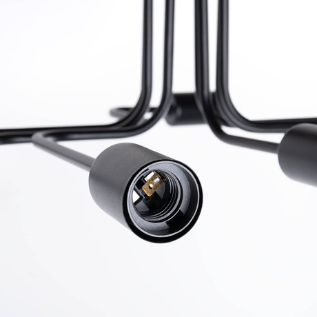 Candelabru VECTOR 8 negru + 8X bec LED E27 3000K 7W 760lm