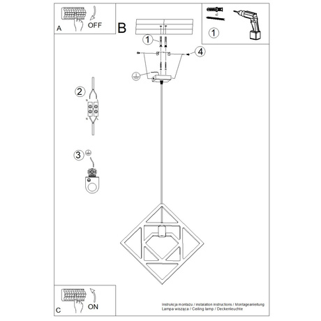Lampă suspendată CARO