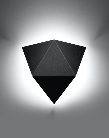 SOLIDO lampă de perete negru + 1x bec LED G9 4000K rece 4.5W 530lm