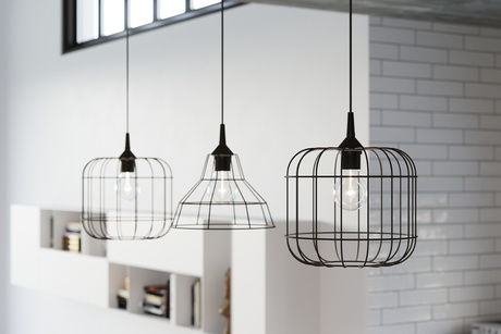 Lampă suspendată ANATA negru + 1x bec LED E27 3000K cald 7,5W 620lm