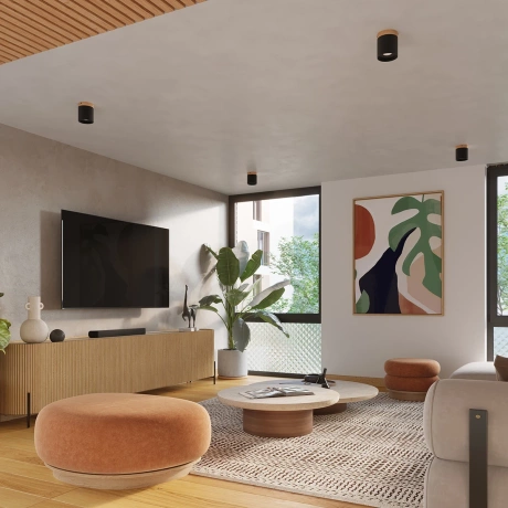 Plafonieră RIF negru