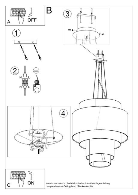 Candelabru REFLEXION 80 alb + 7x bec LED E27 3000K cald 7.5W 620lm