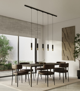 Lampă suspendată, 5 puncte, sistem de șine trifazat, LOOPEZ