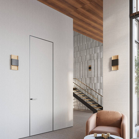 Lampă de perete DURLIN auriu/negru + 2x bec LED G9 3000K Warm 4.5W 450lm