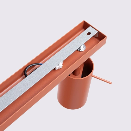 Plafonieră RING 4L roșu ochra