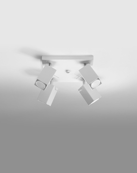 Plafonieră MERIDA 4 alb + 4x bec LED GU-10 4000K rece 7W 630lm