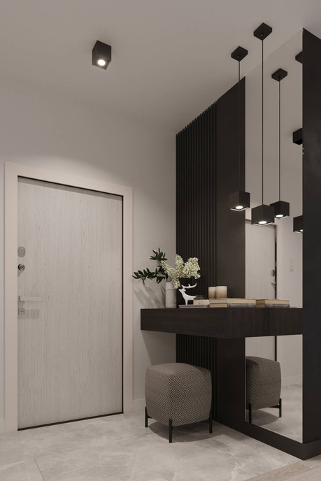 Lampă suspendată QUAD 1 negru + 1x bec LED GU-10 3000K cald 7W 620lm