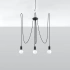 Candelabru EDISON 3 negru