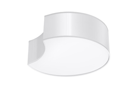 Plafonieră CIRCLE 1 alb + 2x bec LED E27 4000K rece 7.5W 650lm