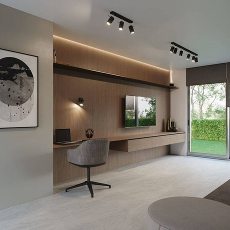 Plafonieră RING 3L negru +3x Bec LED GU-10 3000K Warm 7W 620lm