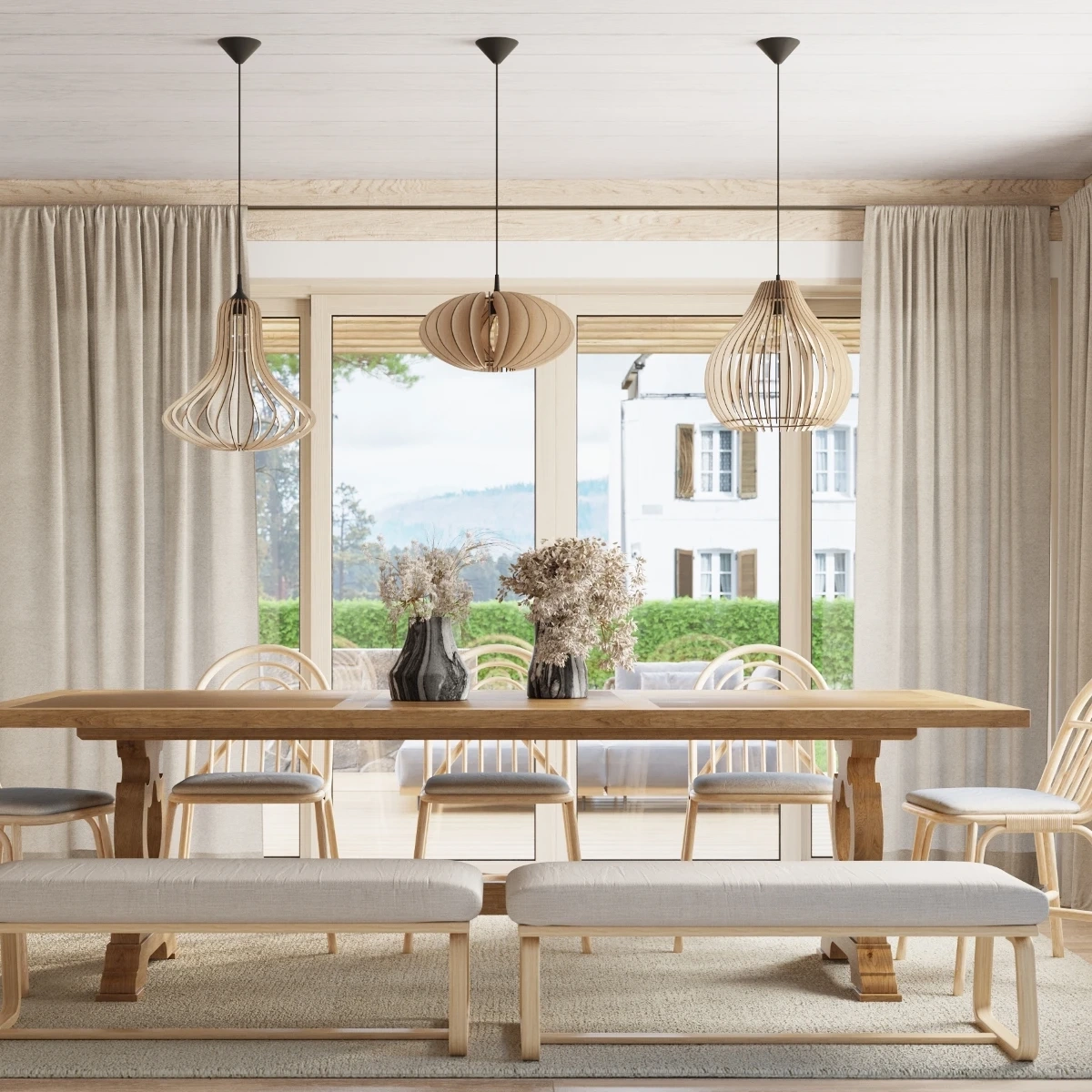 Lampă suspendată APRILLA din lemn