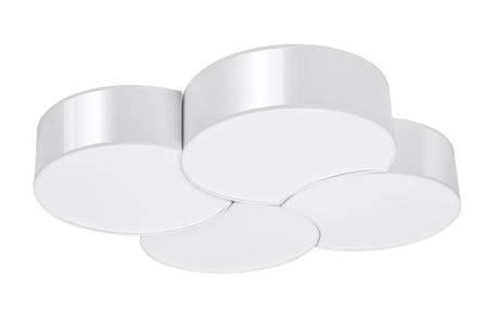 Plafonieră CIRCLE 4 alb + 8x bec LED E27 4000K Rece 7.5W 650lm