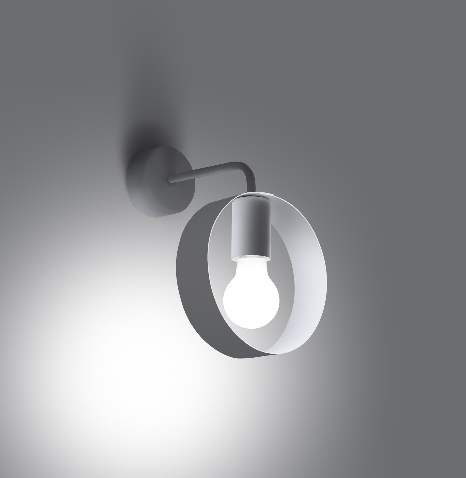 TITRAN 1 lampă de perete alb + 1x bec LED E27 4000K rece 7,5W 690lm