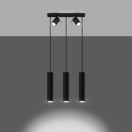 Lampă suspendată RING 3 negru