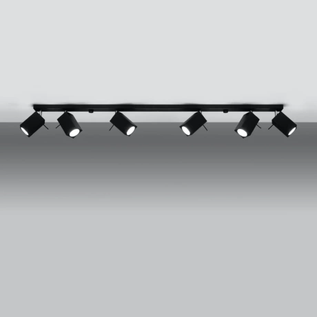 Plafonieră MERIDA 6L negru