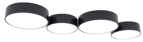 Plafonieră ARENA 35 BLACK + 2x bec LED E27 4000K Cold 7.5W 650lm