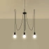 Candelabru EDISON 3 negru