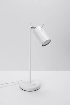 Lampă de birou RING alb + 1x bec LED GU-10 3000K cald 7W 620lm