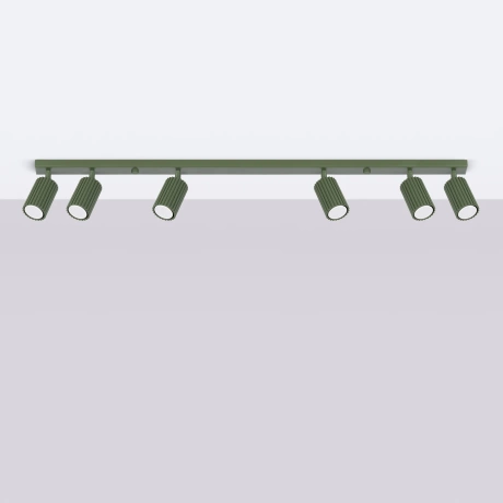 Plafonieră KARBON 6L verde măsliniu