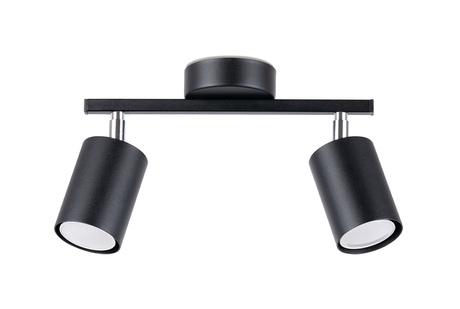 Plafonieră LEMMI 2 negru + 2x bec LED GU-10 4000K rece 7W 530lm