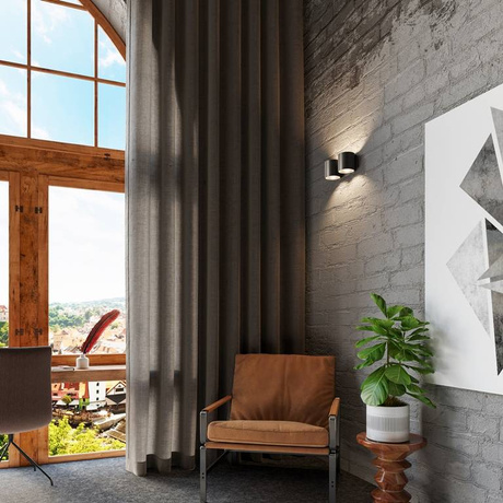 Lampă de perete ORBIS 2 negru + 2x bec LED G9 4000K rece 4,5W 530lm