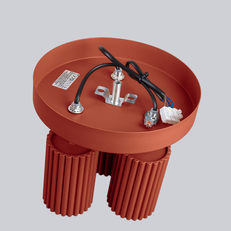 Plafonieră KARBON 3P roșu ocru