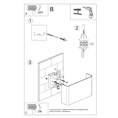 Lampă de perete COPERTURA